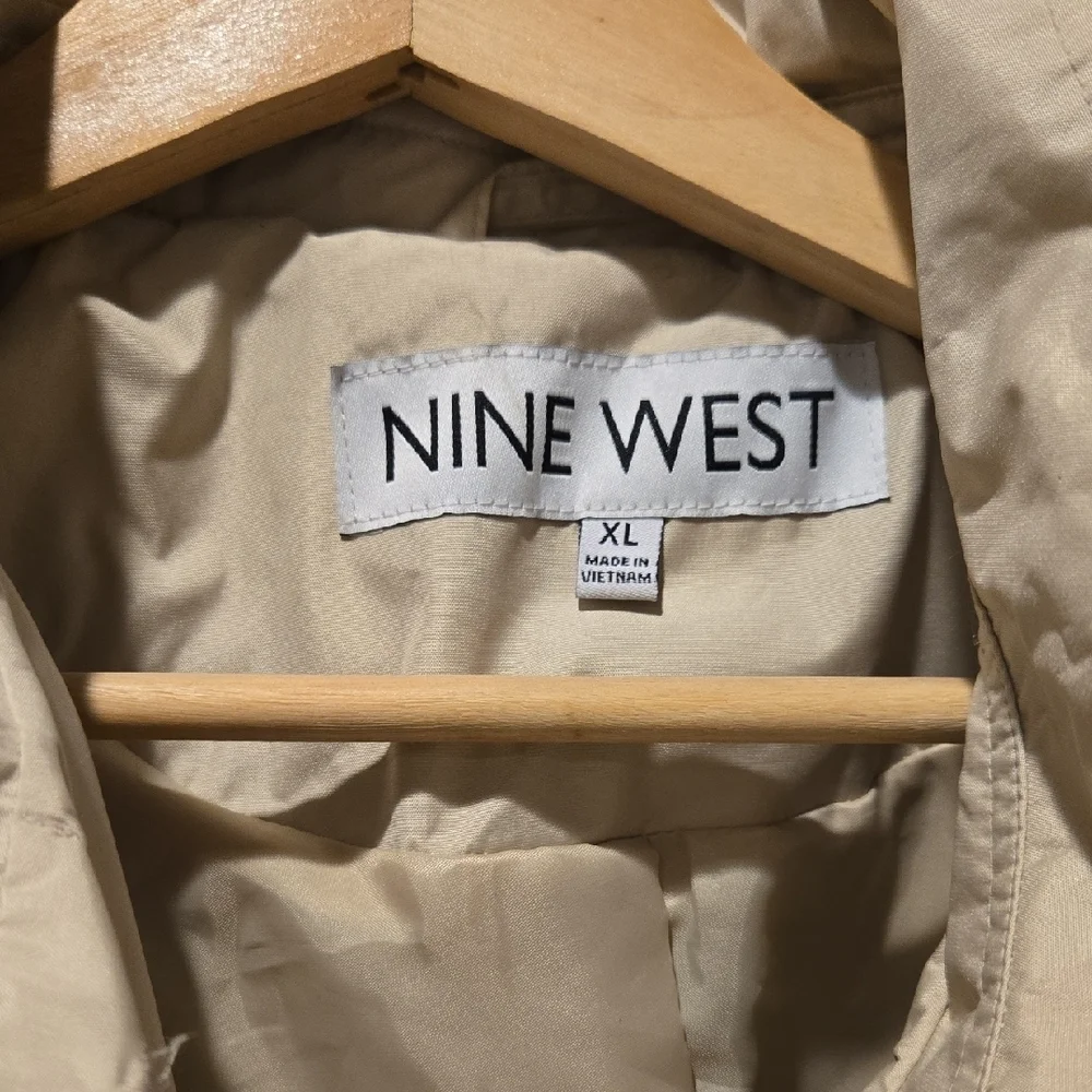 Nine West Beige Belted Trench Coat for Women, XL, GUC, Designer Chic, Casual - Picture 3 of 12